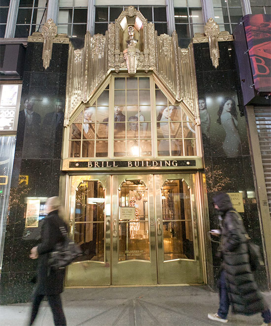 Photo of the Brill Building in NYC - headquarters of the John Gore Organization